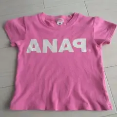 ANAPKIDSピンク ロゴ Tシャツ