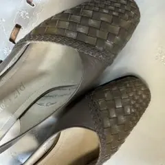 RIZ Comfort ベージュ 編み込みパンプス 24.5cm