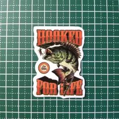 防水ステッカー　釣り　ブラックバス　魚　フィッシング　アウトドア　F-043