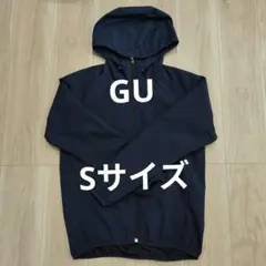 【GU】ネイビー ナイロンジャケット フード付き