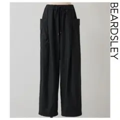 BEARDSLEY　ポケットパンツ　ブラック　コットン　FREE　ウエストゴムのサムネイル