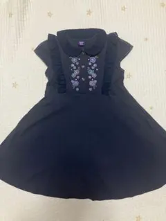 アナスイミニ フリル付き　刺しゅうワンピース120