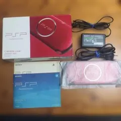PSP-3000 レッド 本体と付属品