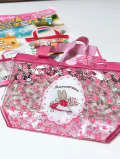 サンリオ25.マロンクリーム プールバッグ風ミニポーチ