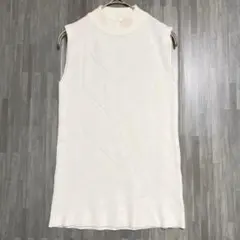 SERIES ハイネック ノースリーブニット　【美品】　白　F
