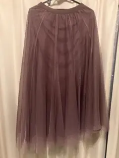 紫チュールロングスカート Mサイズ
