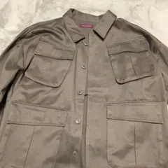 ノーカラー デニムジャケット