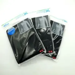 新品 AIRism ブラック Tシャツ 3XL UVカット ユニクロ 3枚セット