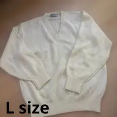 POLO PLAYERS Vネックニットセーター ホワイト