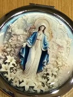 聖母マリアデザインのミラー　マリア様　御守り