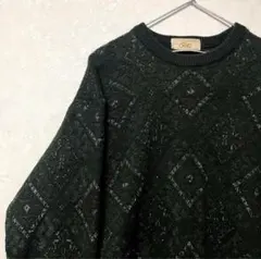 90s 00s ニット 古着 総柄 XL