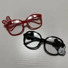 ディズニーメガネ ミッキーミニーの2つセット