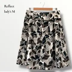 Reflectリフレクト／タックスカート 総柄 ひざ下丈 日本製のサムネイル