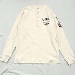 アヴィレックス ワッフル サーマル USN ロンT 長袖 ヘンリーネック Mのサムネイル