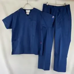 Dickies FOLK スクラブ 上下セット M/L ブルー 医療 白衣のサムネイル