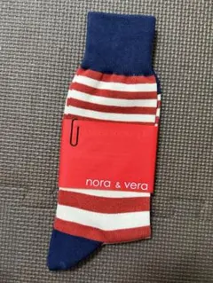nora & vera メンズ ソックス ボーダー柄 日本製