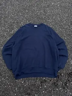 90s JERZEES USA製 無地スウェット ネイビー XL