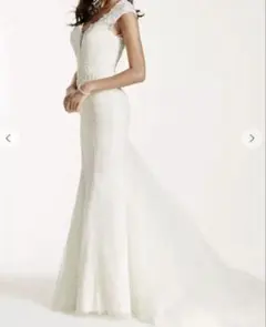 DAVID'S BRIDAL ゆったり パール 前撮り ウエディングドレス Strapless Pearl Applique Ball Gown Wedding Dress | David's