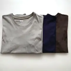 【未使用に近い】ユニクロ スーピマコットン クルーネックTシャツ 3枚セット
