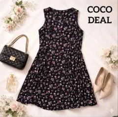 COCODEAL ノースリーブ Ｖネック 花柄 ワンピース Mのサムネイル