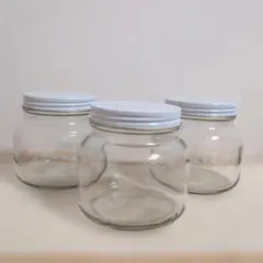 ガラス瓶 3個セット 白キャップ