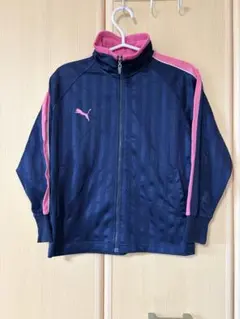 美品　PUMA ジャージ ネイビー×ピンク 140cm