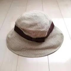 新品　百貨店購入　ハット　帽子　日除け　UVカット　麦わら帽子　日焼け対策