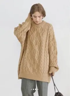 select moca セレクトモカ ケーブルオーバーサイズニット