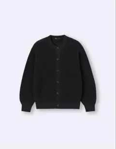 GU リリヤーンクルーネックカーディガン 3XL黒