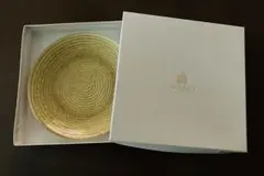新品WAKO ゴールド 円形トレイ　北一硝子　皿