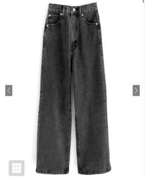 GRL ハイウエストセミワイドデニムパンツ[cu472]