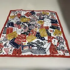 SEKI Mineko （芹沢銈介デザイン）ハンカチ　和柄 猫 レトロ