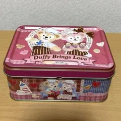 ダッフィー シェリーメイ ぬいば　2体 お菓子空き缶　タブレットケース ダッフィー - ダッフィー シェリーメイ ぬいば 2体 お菓子空き缶