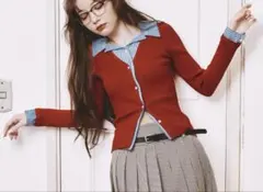 LILY BLOWN シャツドッキングニットトップス