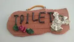 トイレ サインプレート 陶器風