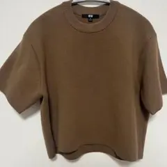 UNIQLO ウォッシャブル　ミラノリブセーター　ブラウン Mサイズのサムネイル