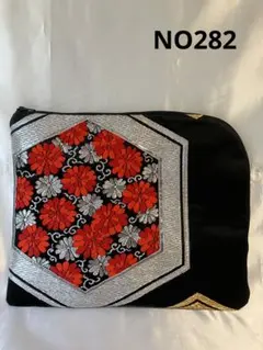 帯　リメイク　L字ファスナー　大きめポーチ　一点物