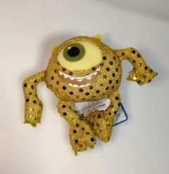 モンスターズ・インク　マイク　ぬいぐるみストラップ　ゴールド