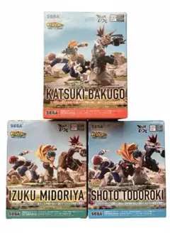 ヒロアカ フィギュア 緑谷出久 爆豪勝己 轟焦凍 3点 SEGA × Link