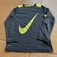 Nike DRI-FIT 長袖カットソー 黒/蛍光イエロー　140センチ