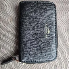 COACH ブラック レザー カードケース