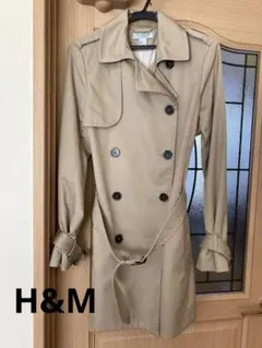 H&M ベージュ　トレンチコート　新品未使用　秋春物　Ｈ＆Ｍ　エイチアンドエム