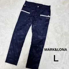 美品✨ マークアンドロナ　人気カモフラ柄総柄×立体スカル ストレッチゴルフパンツ
