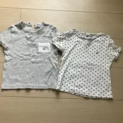 プチバトー星柄Tシャツ2枚セット