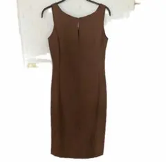 J&R ブラウン ノースリーブ ワンピース S