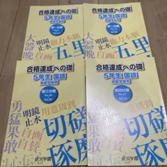 浜学園 合格達成への礎 5年生 国語 家庭学習用 第一分冊〜第四分冊