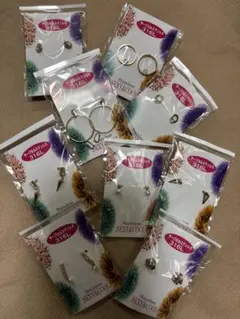 ゴールド系 レディースピアス9点まとめ売り