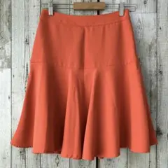 ☆アンタイトル☆日本製☆スカート フレア ミニ ひざ上 [1] オレンジ 裏地