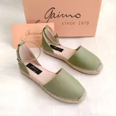 gaimo ガイモ　スペイン　レザー ジュート セパレートサンダル　37　本革