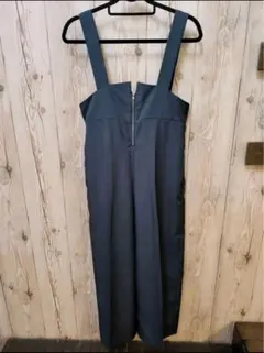 【美品】Samansa Mos2 blue サロペット ネイビー　フリーサイズ